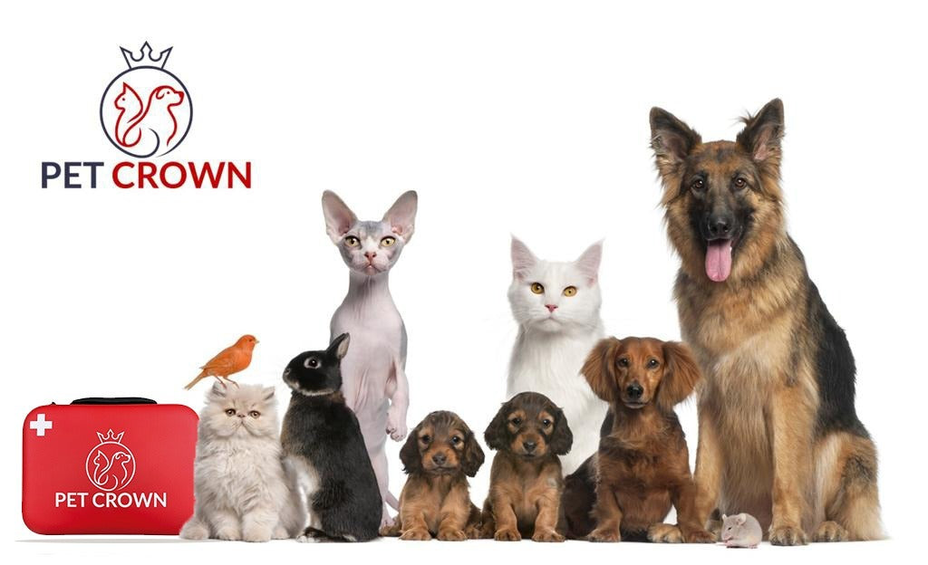 PETCROWN Kit de Primeros Auxilios para Mascotas para Perros y Gatos. Ideal para el hogar, Coche, Viaje, Camping y Senderismo. Tu Perro y tu Gato Son Parte de la Familia y Hay Que cuidarlos