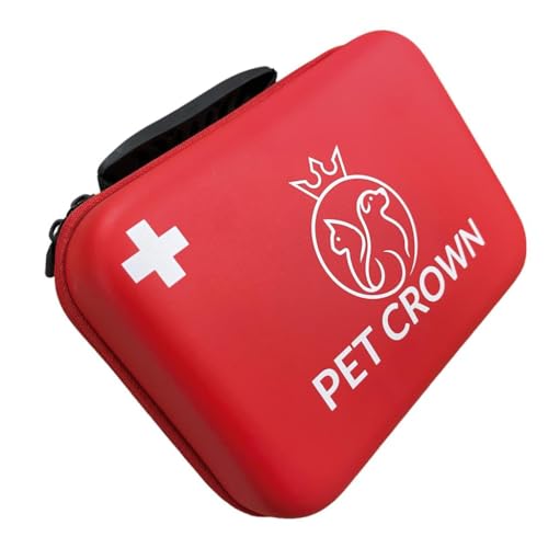 PETCROWN Kit de Primeros Auxilios para Mascotas para Perros y Gatos. Ideal para el hogar, Coche, Viaje, Camping y Senderismo. Tu Perro y tu Gato Son Parte de la Familia y Hay Que cuidarlos