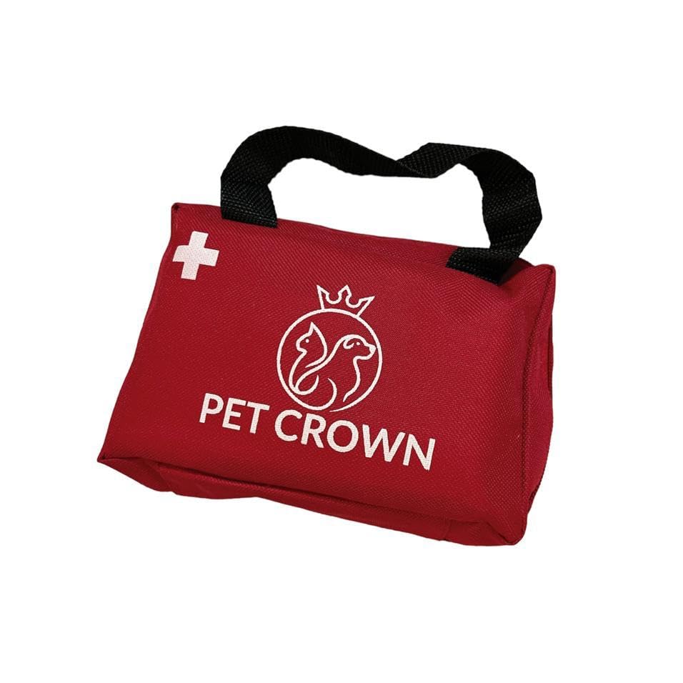 PETCROWN Kit Portatil de Primeros Auxilios para Mascotas para Perros y Gatos. Ideal para el hogar, Coche, Viaje, Camping y Senderismo. Tu Perro y tu Gato Son Parte de la Familia y Hay Que cuidarlos