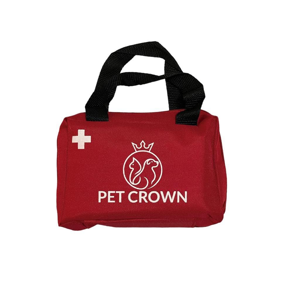 PETCROWN Kit Portatil de Primeros Auxilios para Mascotas para Perros y Gatos. Ideal para el hogar, Coche, Viaje, Camping y Senderismo. Tu Perro y tu Gato Son Parte de la Familia y Hay Que cuidarlos